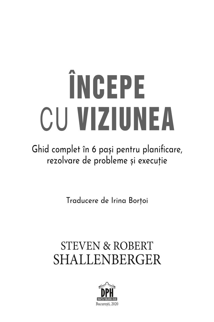 Incepe cu viziunea | Steven Shallenberger, Rob Shallenberger - 1 | YEO