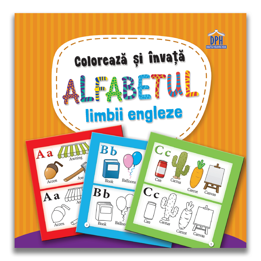 Coloreaza si invata alfabetul limbii engleze | carturesti 2022