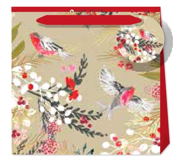 Punga cadou - Small Bag Christmas Birds | Penny Kennedy