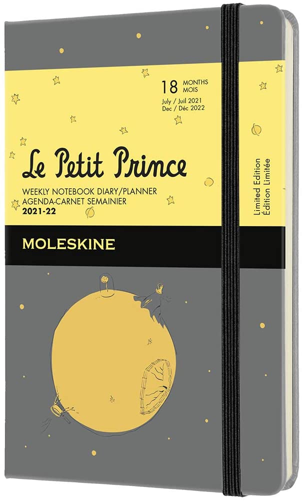 Agenda 2021-2022 - 18-Month Weekly Planner - Pocket, Hard Cover - Le Little Prince - Slate Grey | Moleskine