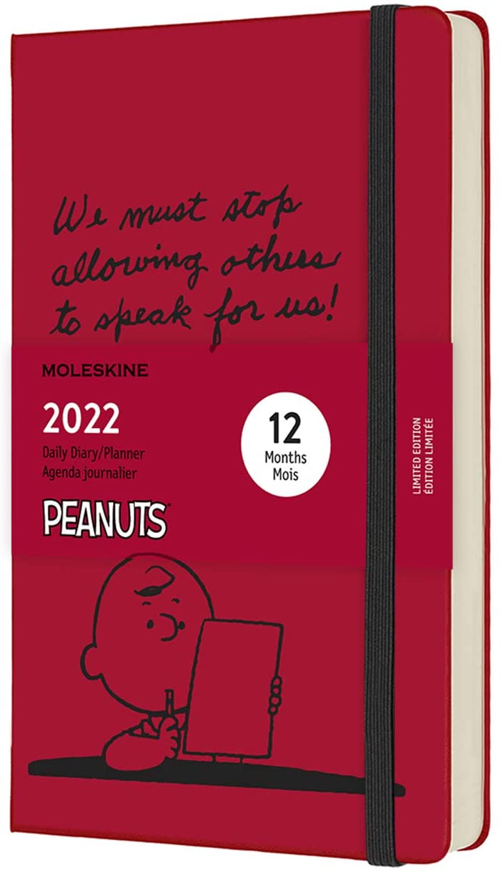 Agenda 2022 - 12-Month Daily Planner - Large, Hard Cover - Peanuts - Scarlet Red | Moleskine
