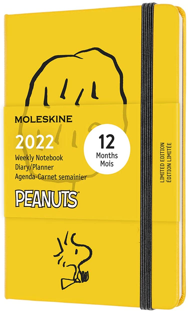 Agenda 2022 - 12-Month Weekly Planner - Pocket, Hard Cover - Peanuts - Yellow | Moleskine