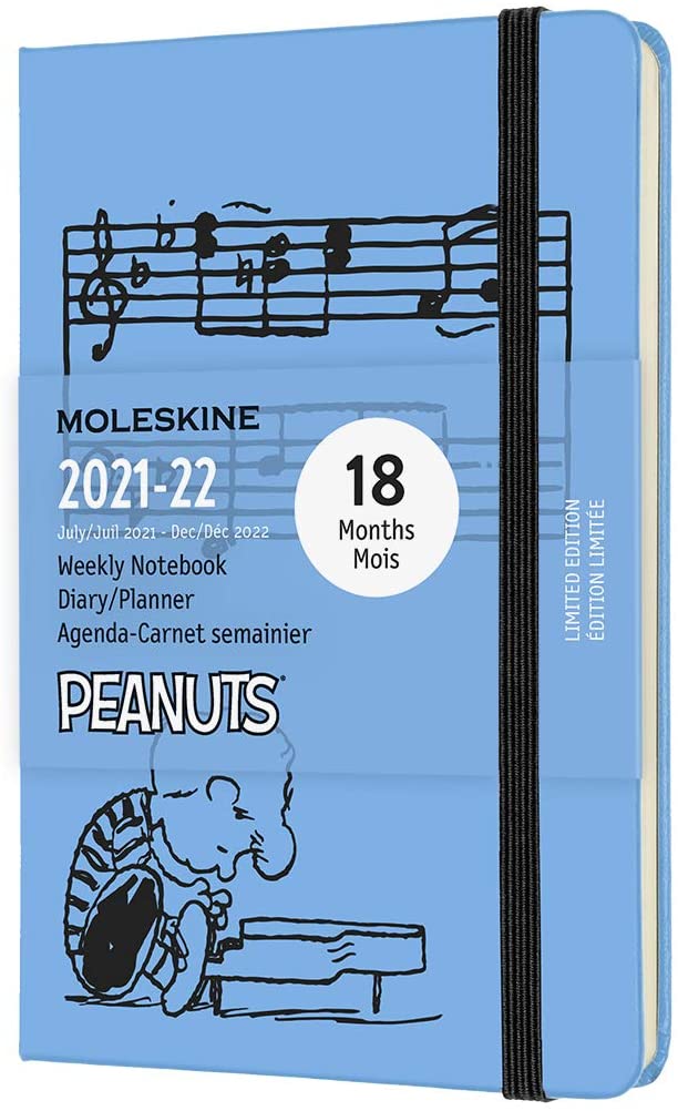 Agenda 2021-2022 - 18-Month Weekly Planner - Pocket, Hard Cover - Peanuts Blue | Moleskine