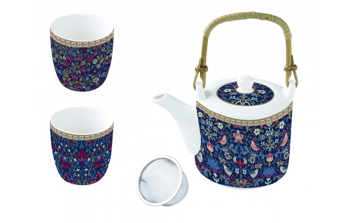 Set ceainic cu infuzor si 2 cesti - Floral Chintz