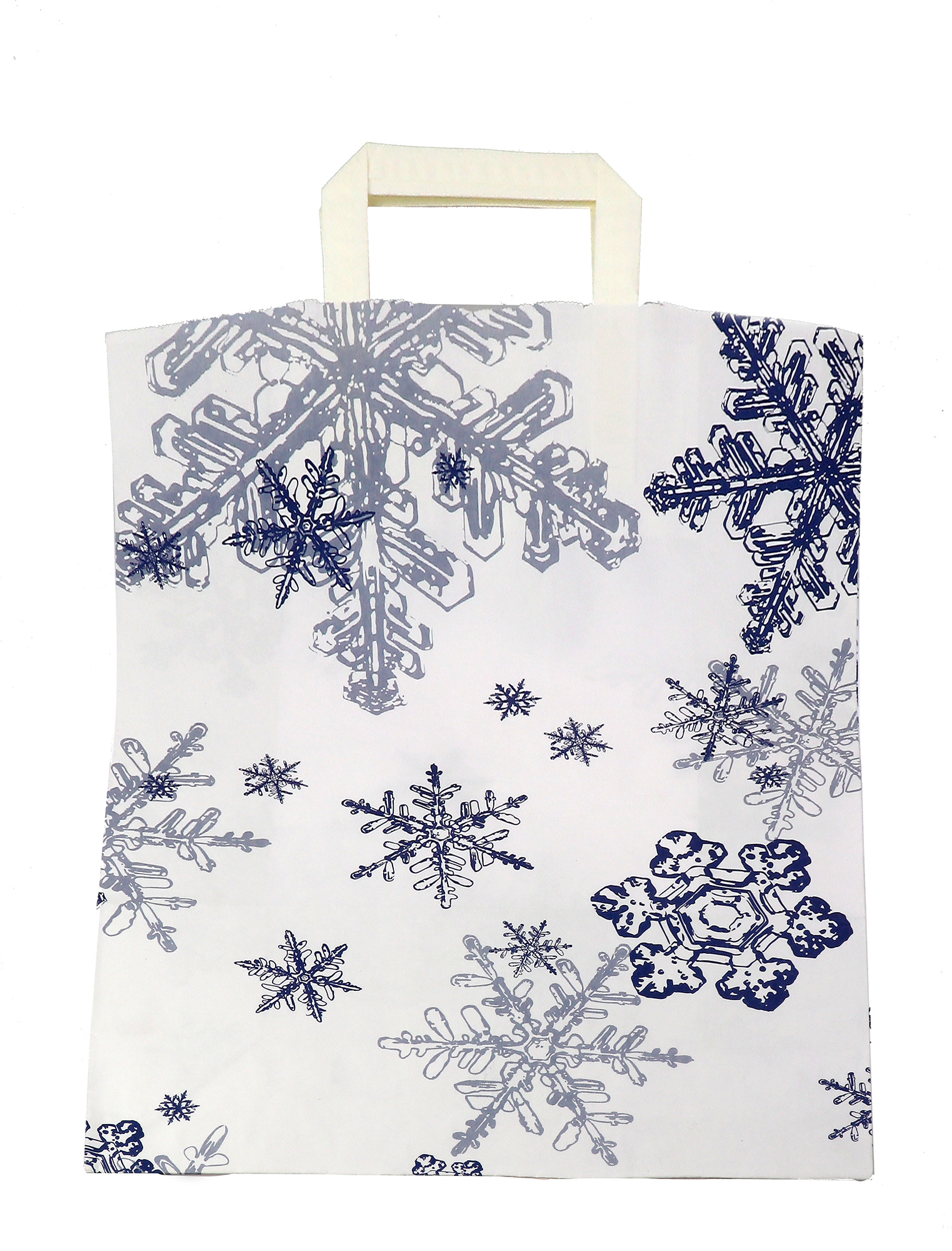 Punga cadou - Snowflakes, white/blue 32x42cm | Schroder Packfix GmbH