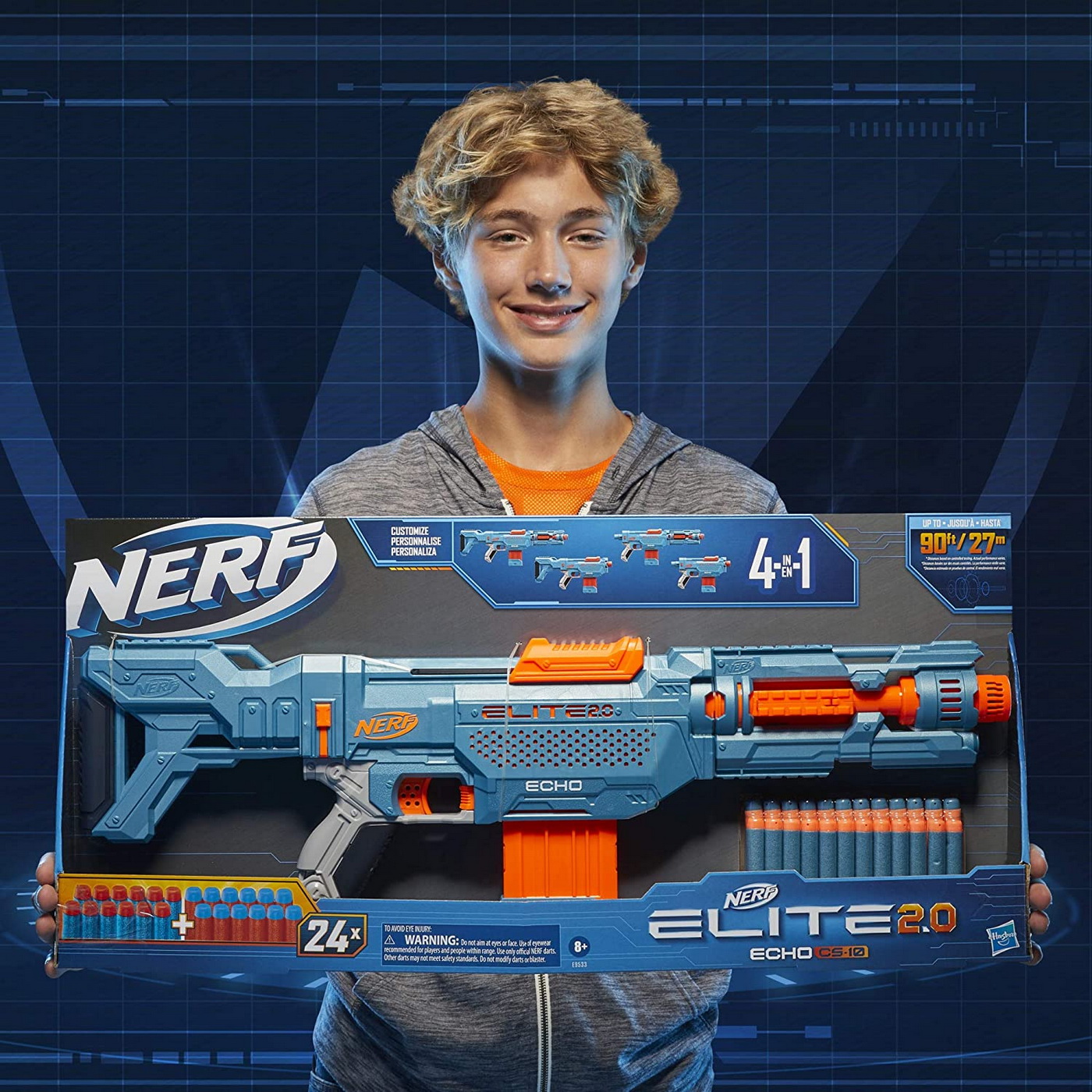 Blaster Nerf Elite 2.0 - Echo CS-10 | Nerf - 4 | YEO