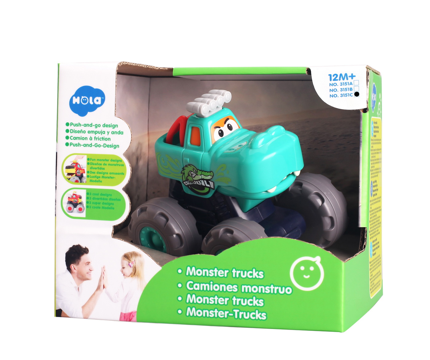 Masinuta Bebe Monster Truck Crocodilul | Hola - 8 | YEO