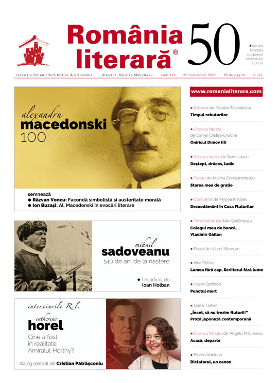 Romania literara nr. 50/2020 | carturesti.ro imagine 2022