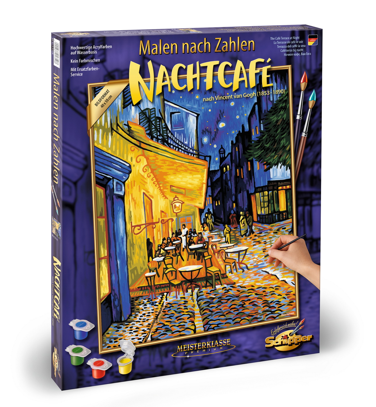 Kit pictura cu numere - Nocturnal Cafe, 40x50 cm | Schipper