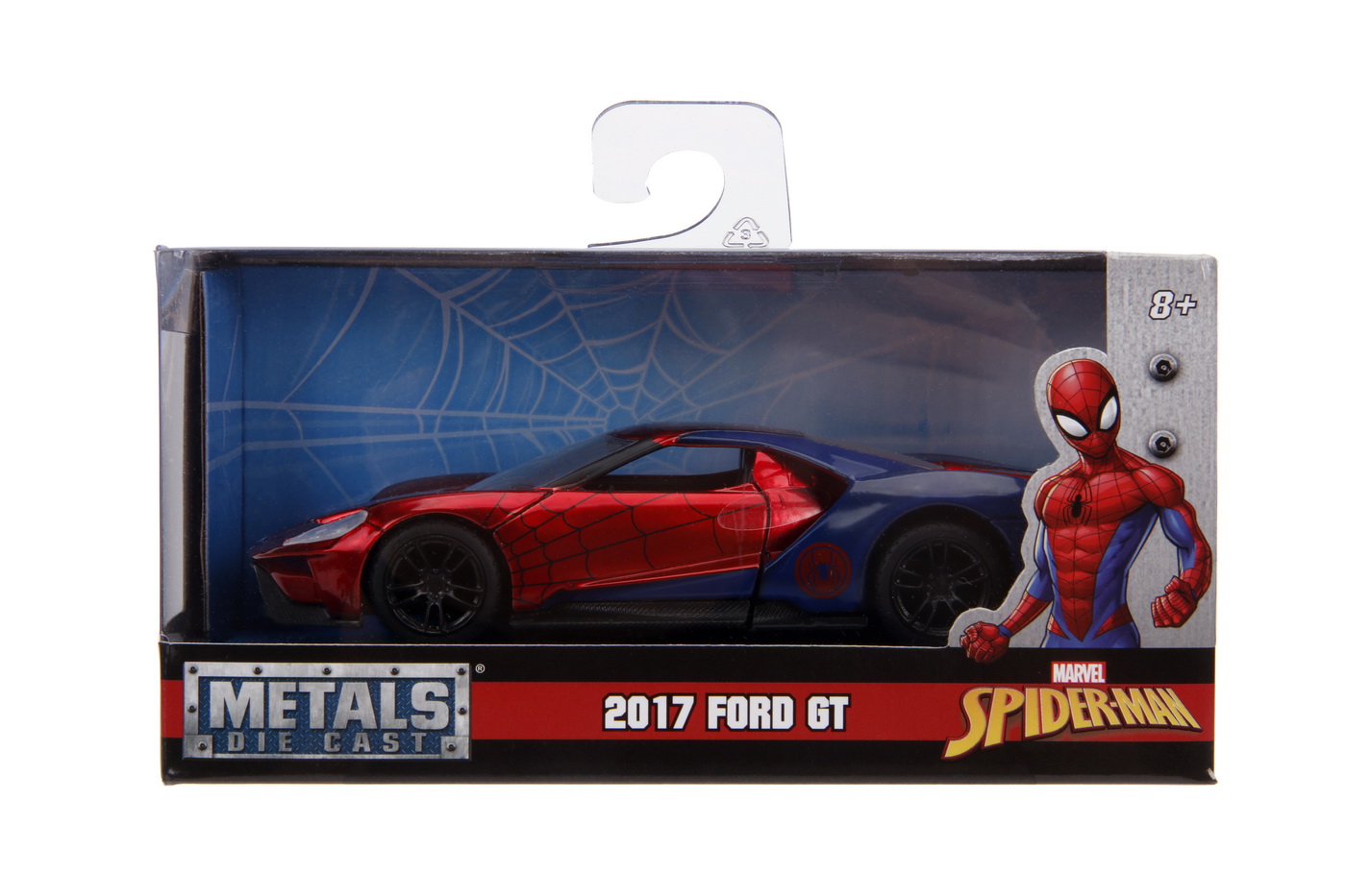 Masinuta Metalica Spiderman 2017 Ford Gt Scara 1 La 32 | JadaToys - 2