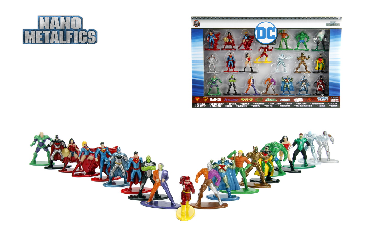 Set 20 De Figurine Metalice Cu Eroii Dc Si Figurina Flash Inclusa | JadaToys