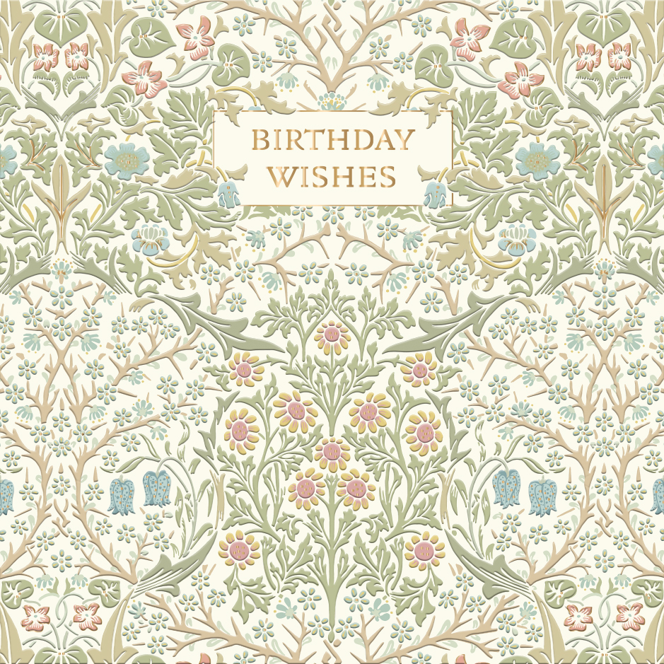 Felicitare - William Morris - Birthday Wishes - model 3 | Ling Design
