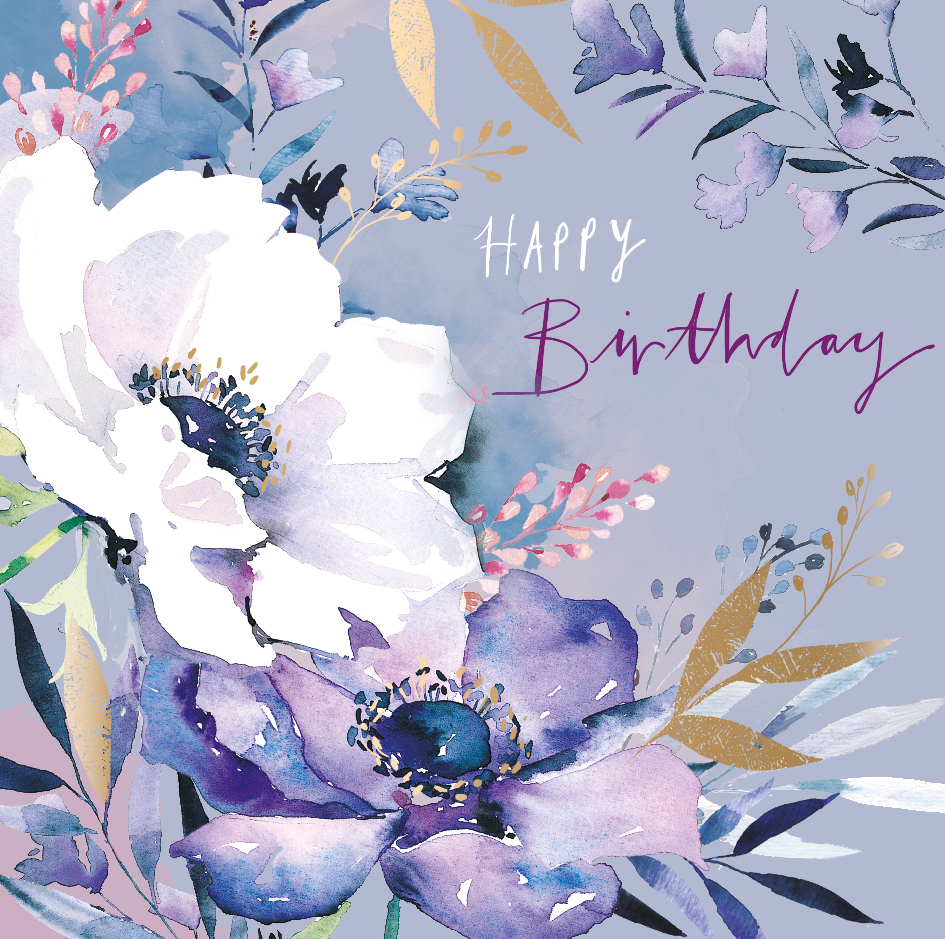 Felicitare - Acquerello - Happy Birthday | Ling Design