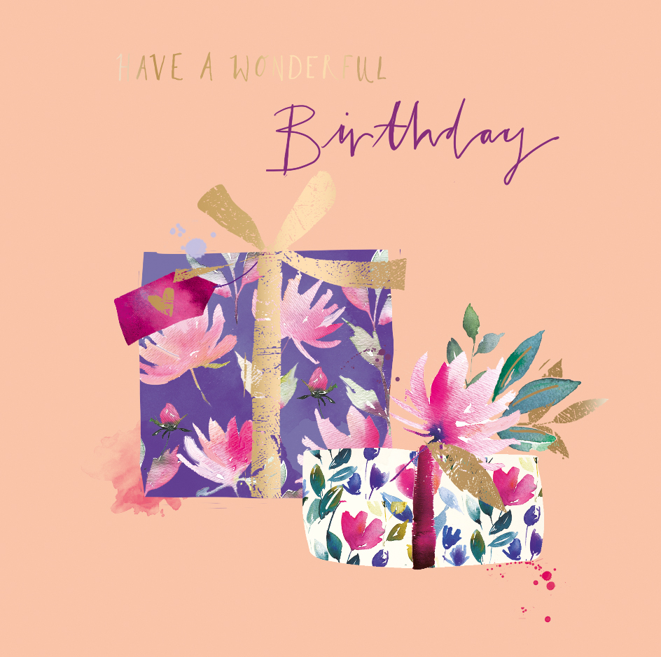 Felicitare - Acquerello - Have a Wonderful Birthday | Ling Design