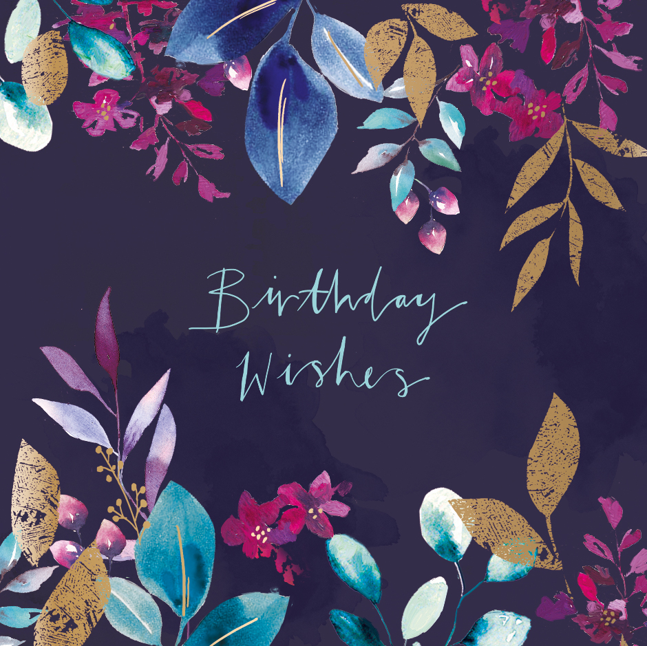 Felicitare - Acquerello - Birthday Wishes | Ling Design