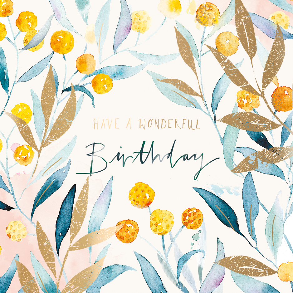 Felicitare - Acquerello - Have a Wonderful B-day | Ling Design
