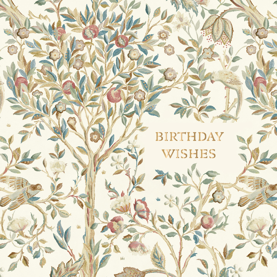 Felicitare - William Morris - Birthday Wishes - model 1 | Ling Design