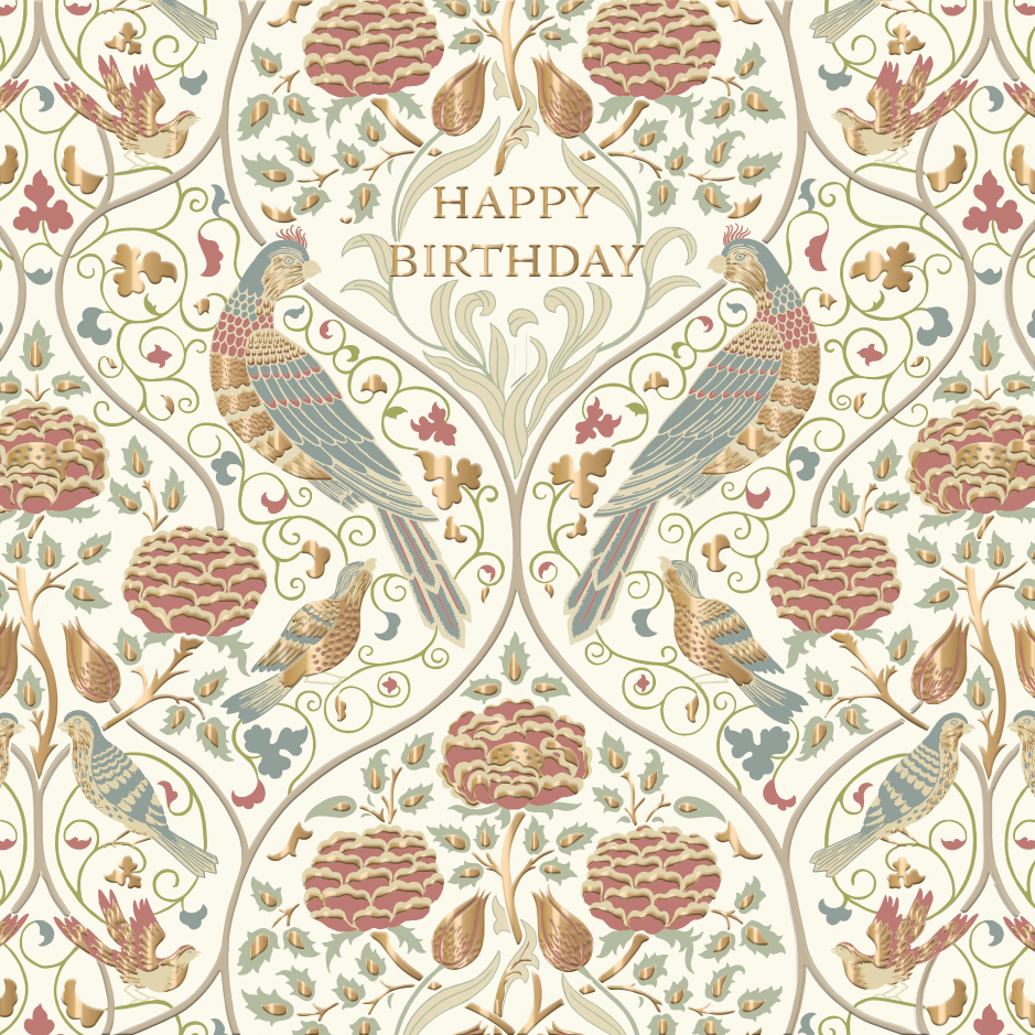 Felicitare - William Morris - Happy Birthday - model 1 | Ling Design