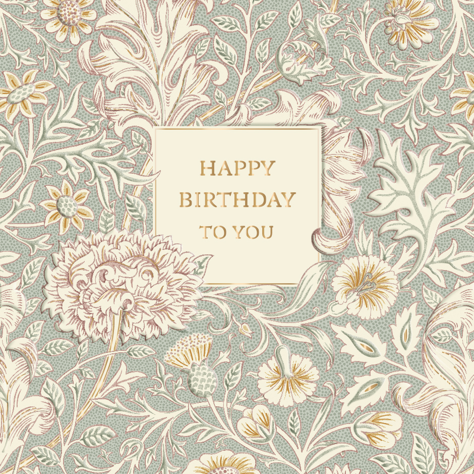 Felicitare - William Morris - Happy Birthday To You - model 2 | Ling Design