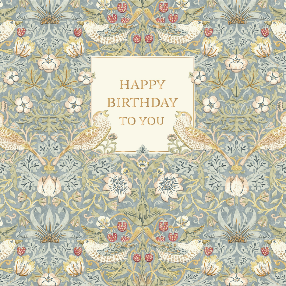 Felicitare - William Morris - Happy Birthday To You - model 1 | Ling Design