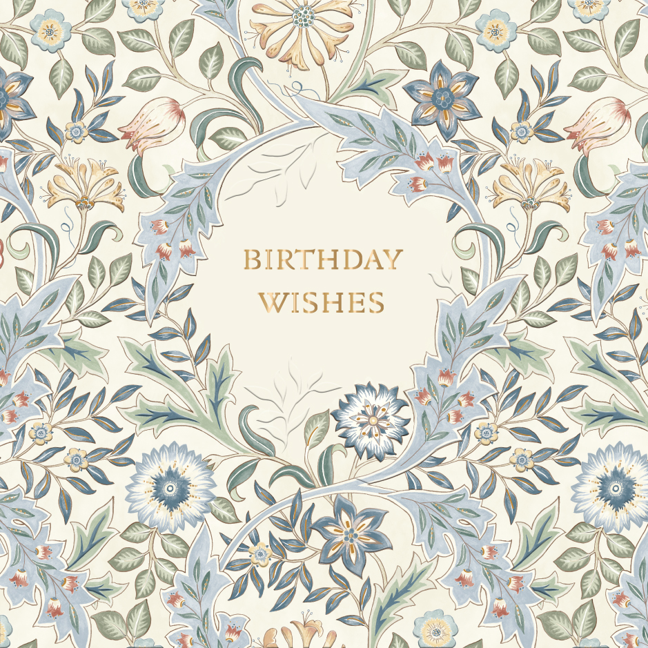 Felicitare - William Morris - Birthday Wishes - Model 1 | Ling Design