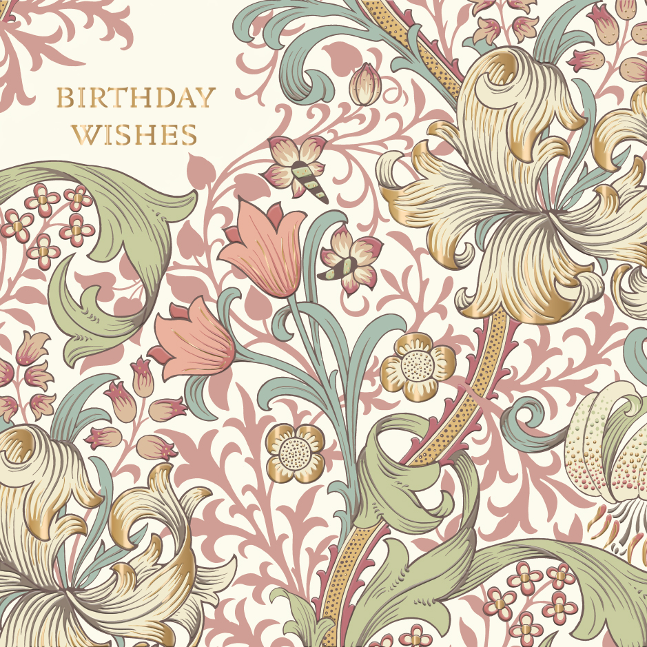 Felicitare - William Morris - Birthday Wishes - Model 2 | Ling Design
