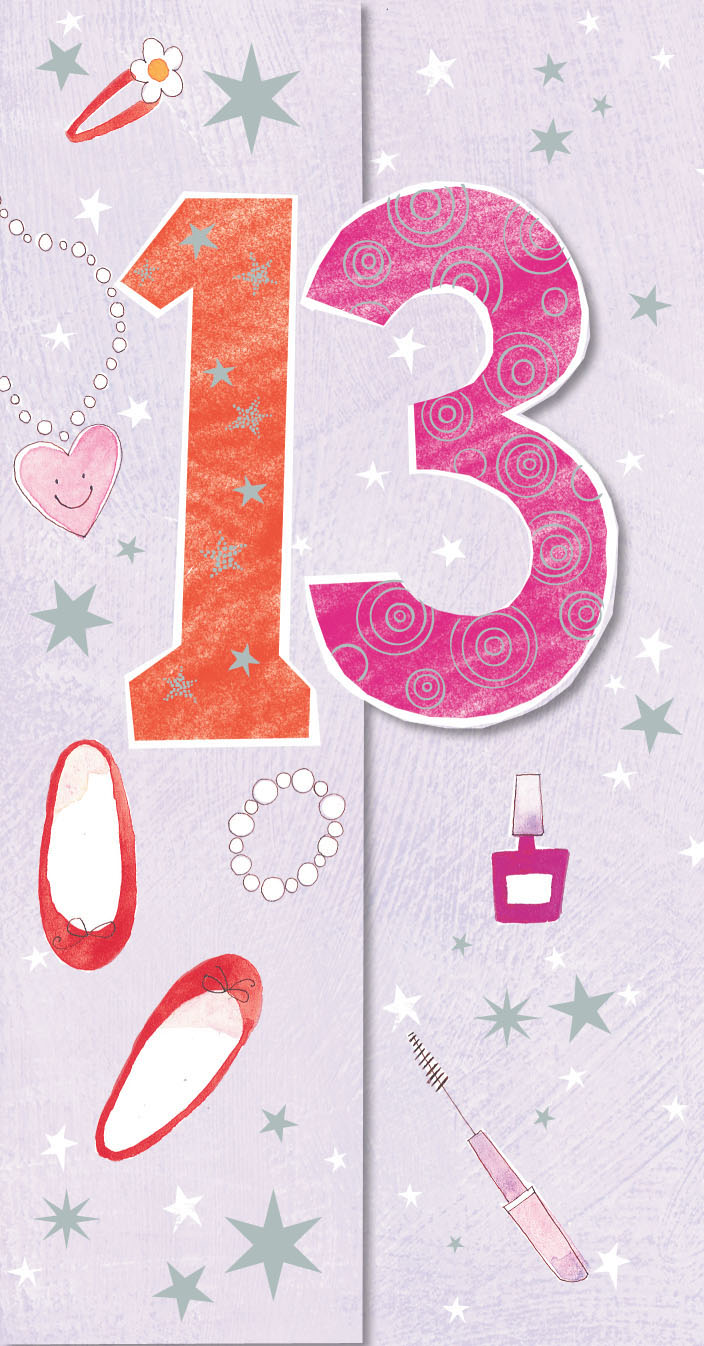 Felicitare - 13th Birthday - Fete | Ling Design
