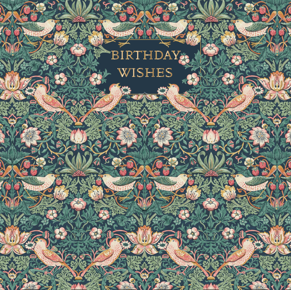 Felicitare - William Morris - Birthday Wishes - Model 4 | Ling Design