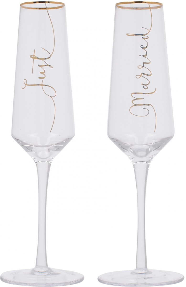 Set 2 pahare - Just Married Flutes | Creative Tops