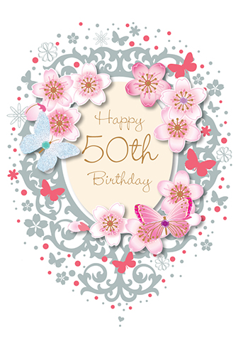 Felicitare - 50th Birthday - Bijou | Ling Design