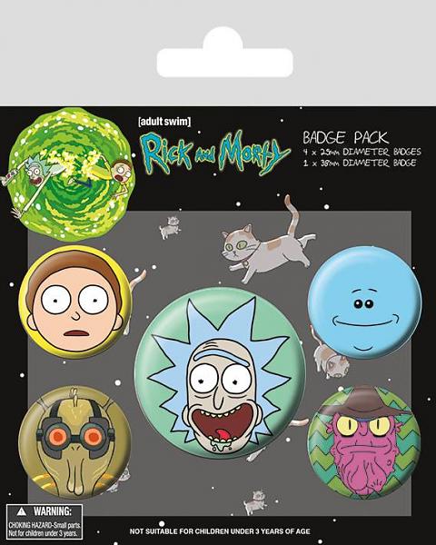 Insigna - Rick and Morty Heads | Pyramid International