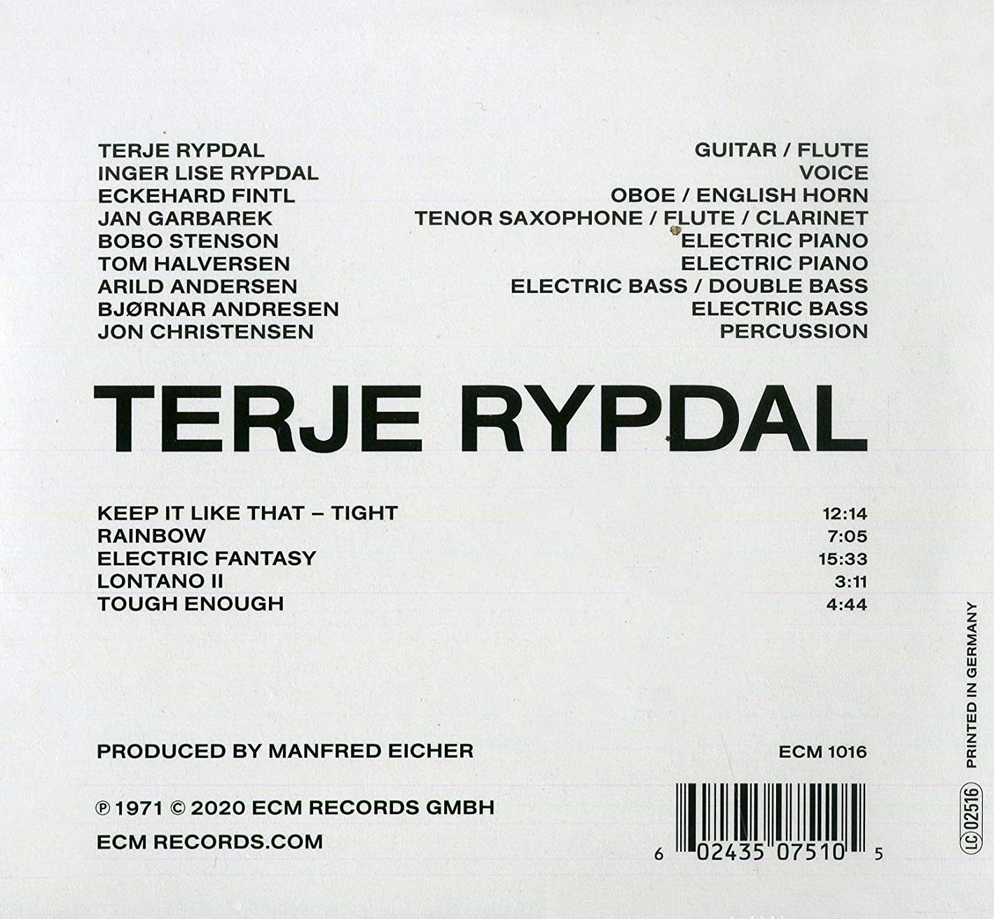 Terje Rypdal | Terje Rypdal