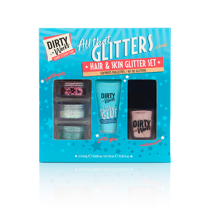 Set sclipici - All That Glitters: Hair & Skin Glitter Set | Dirty Works