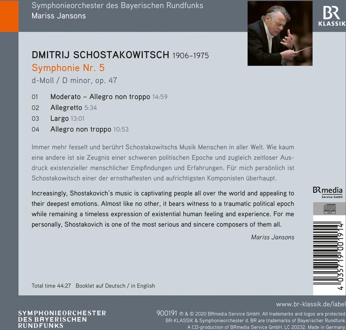 Shostakovich: Symphony No. 5 | Dmitri Shostakovich, Mariss Jansons, Symphonieorchester des Bayerischen Rundfunks