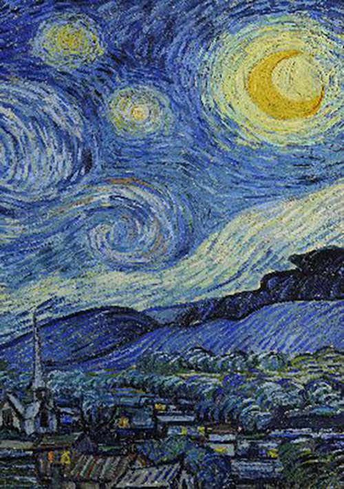 Carnet de insemnari - Noapte instelata, Vincent van Gogh, mediu | Moara de hartie
