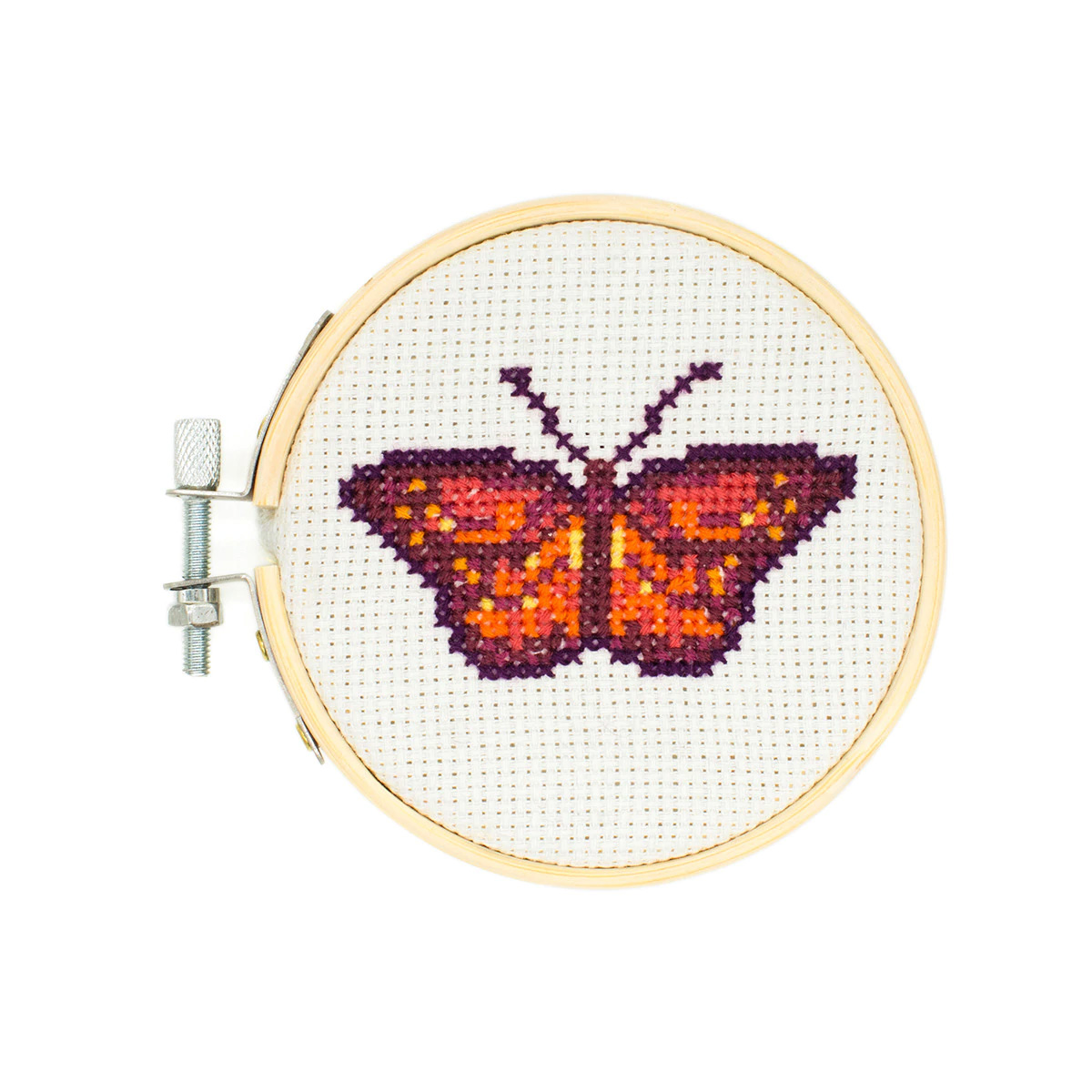 Kit goblen - Mini Cross Stitch Embroidery Kit - Butterfly | Kikkerland - 3 | YEO