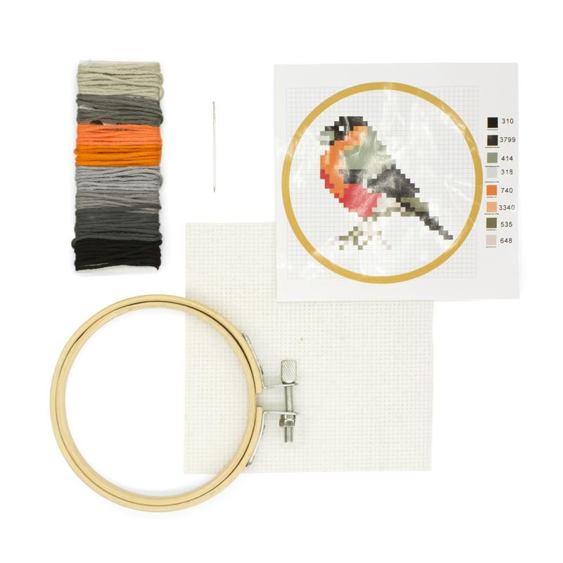 Kit goblen - Mini Cross Stitch Embroidery Kit - Bird | Kikkerland - 1 | YEO