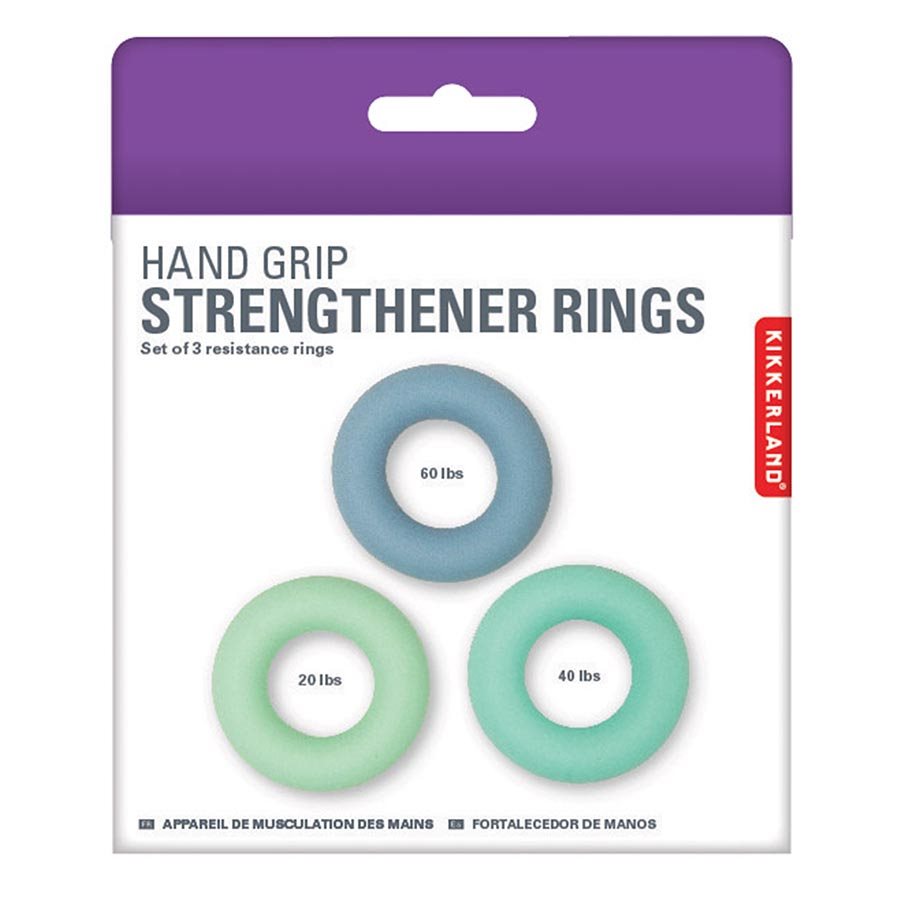 Set inel flexor - Hand Grip Strengthener Rings, 3 bucati | Kikkerland