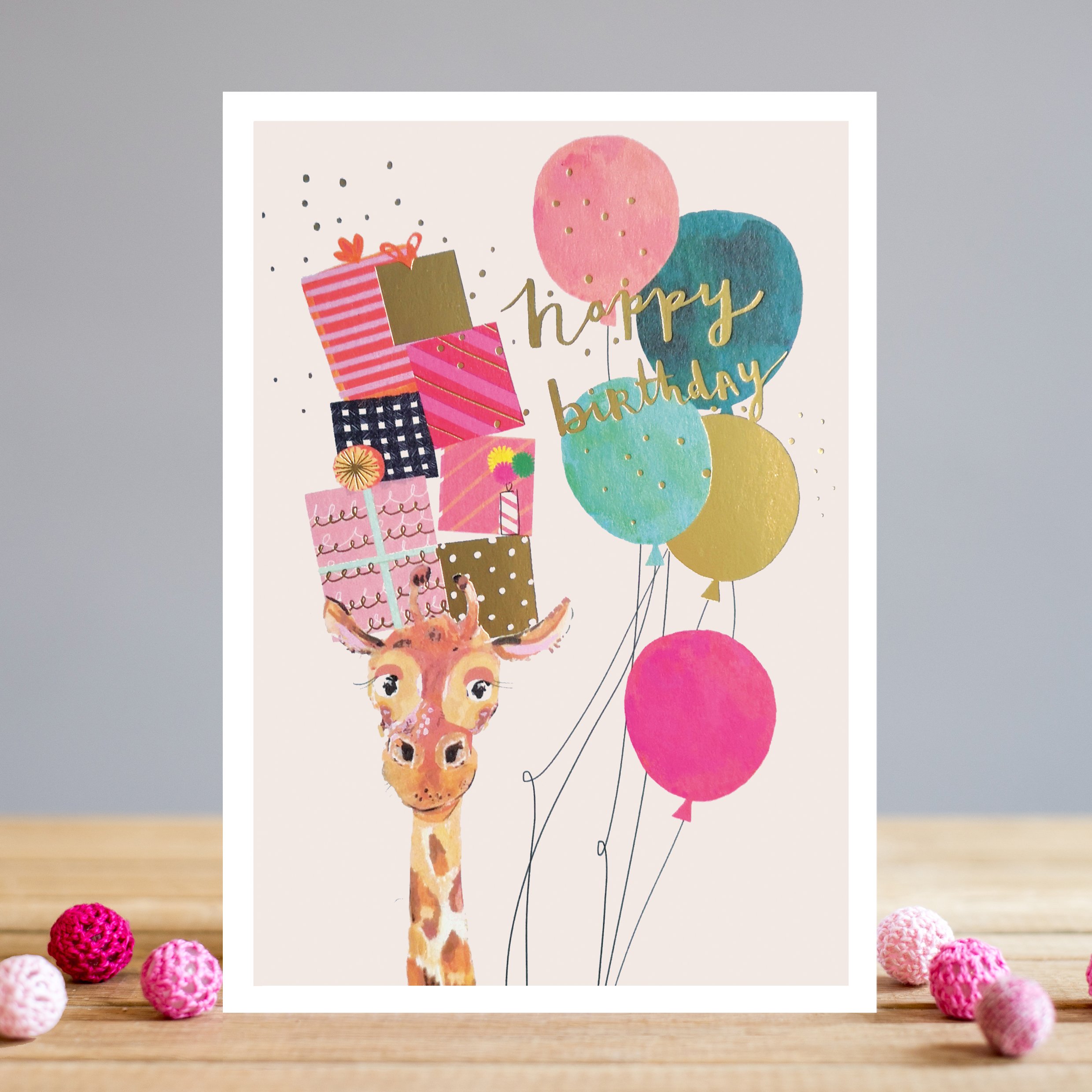 Felicitare - Happy Birthday Giraffe | Louise Tiler Designs