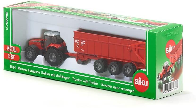 Jucarie - Massey Ferguson Tractor with Trailer | Siku - 1