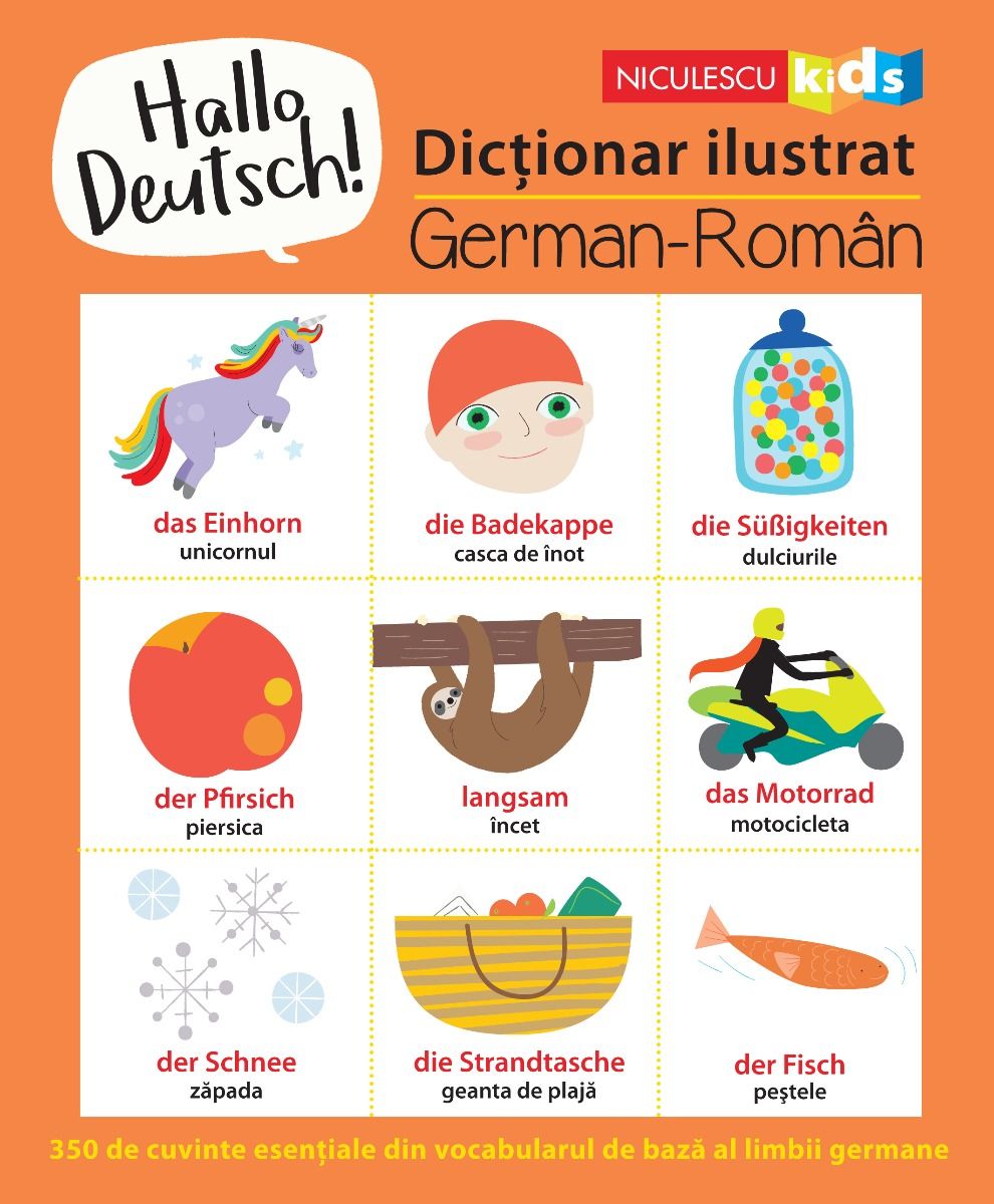 Dictionar ilustrat german-roman – Hallo Deutsch! | Sam Hutchinson adolescenti