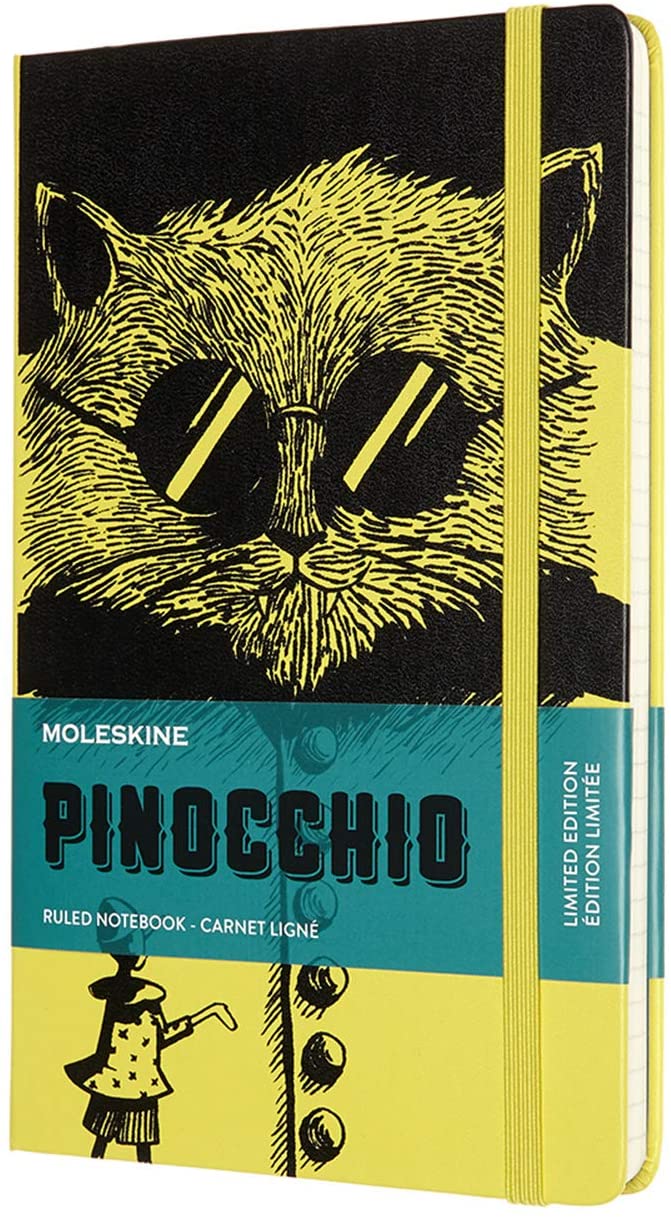 Carnet - Moleskine Limited Edition - Large, Hard Cover, Ruled - Pinocchio - The Cat | Moleskine