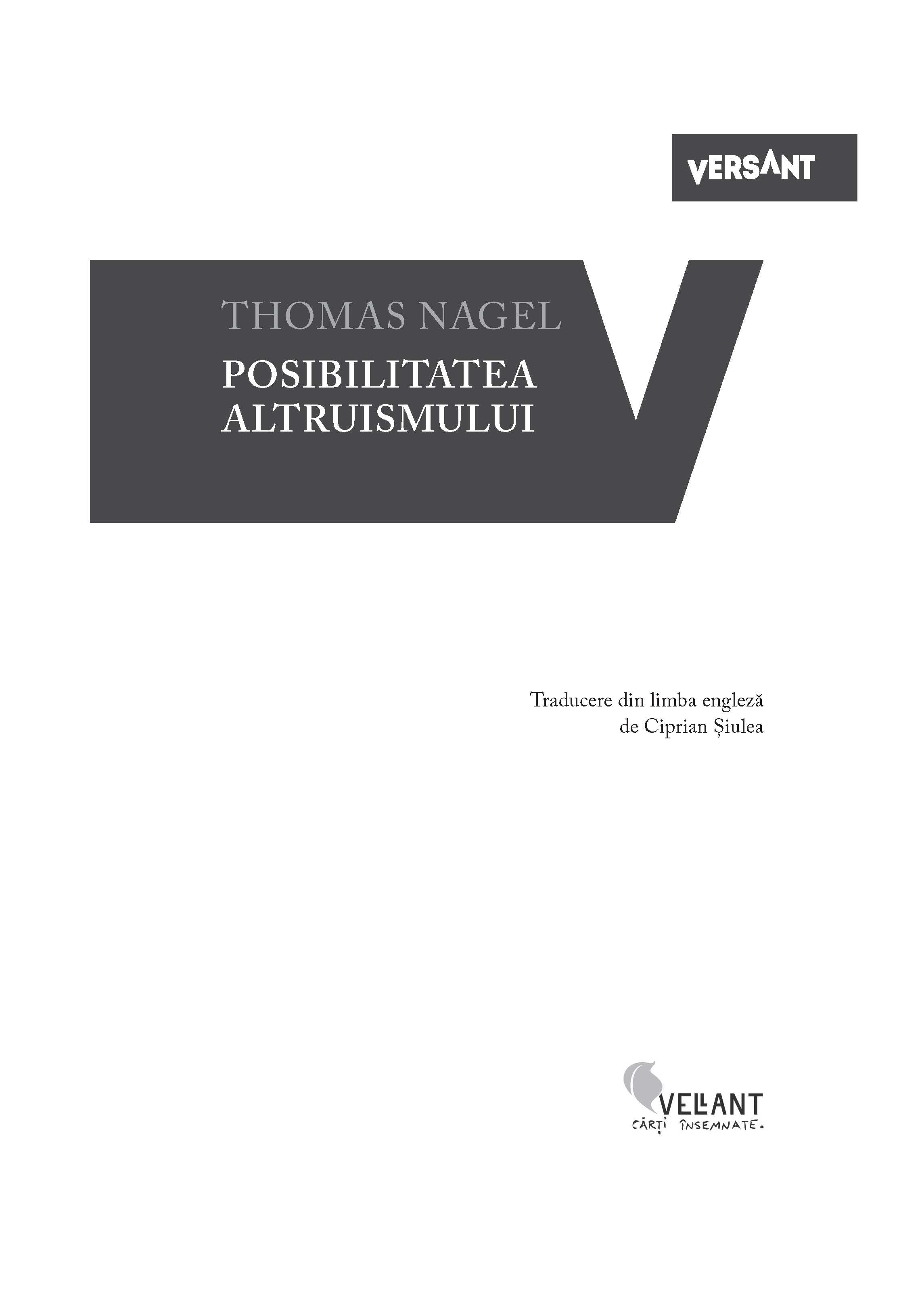 Posibilitatea altruismului | Thomas Nagel carturesti.ro Carte
