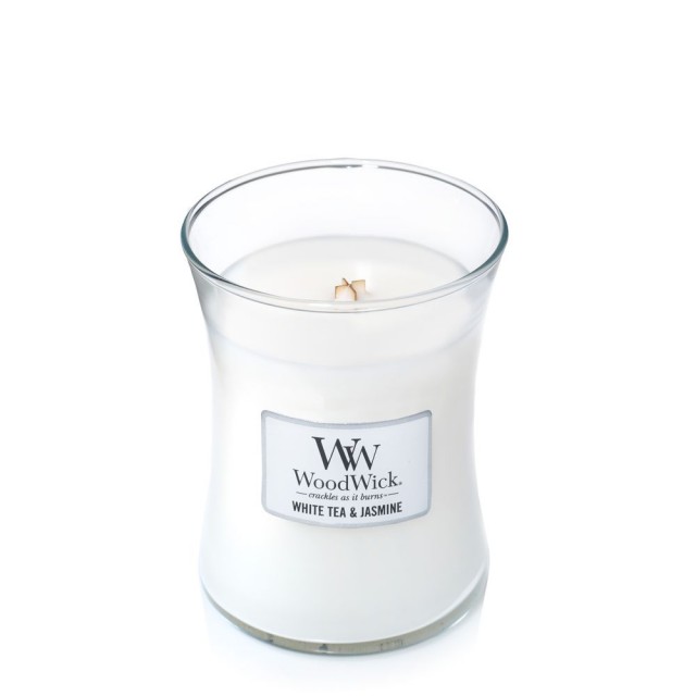 Lumanare parfumata - White Tea & Jasmin, Medium Jar | WoodWick