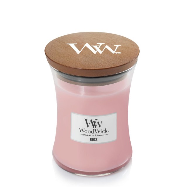 Lumanare parfumata - Rose, Medium Jar | WoodWick - 1 | YEO