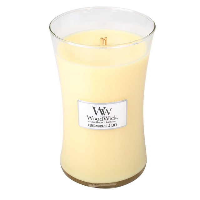  Lumanare parfumata - Lemongrass & Lily, Large Jar | WoodWick 