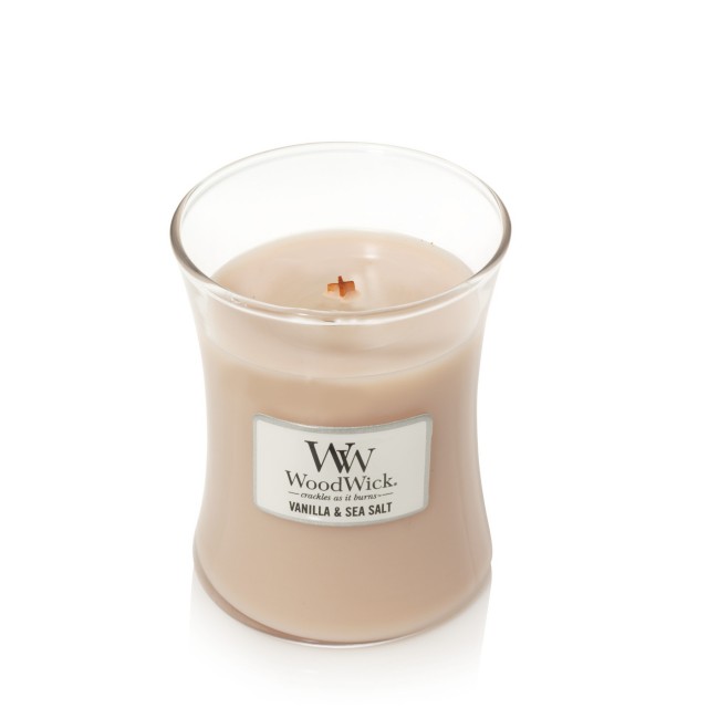  Lumanare parfumata - Vanilla & Sea Salt, Medium Jar | WoodWick 