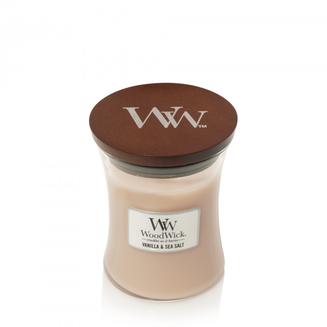 Lumanare parfumata - Vanilla & Sea Salt, Medium Jar | WoodWick - 1 | YEO