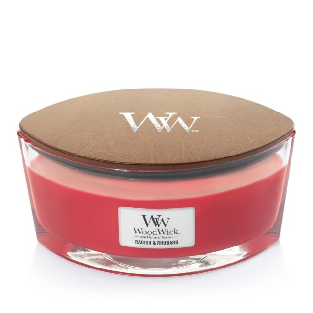 Lumanare parfumata - Radish & Rhubarb, Ellipse | WoodWick - 1 | YEO