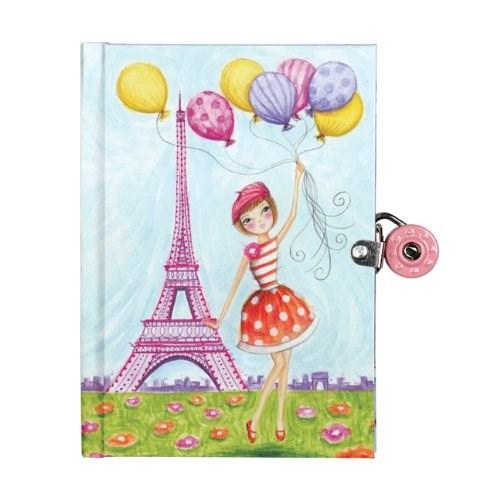 J\'adore Paris! Locked Diary | Mudpuppy
